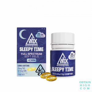 ABX Sleep Time 37.5mg x 10 THC + CBN soft gels